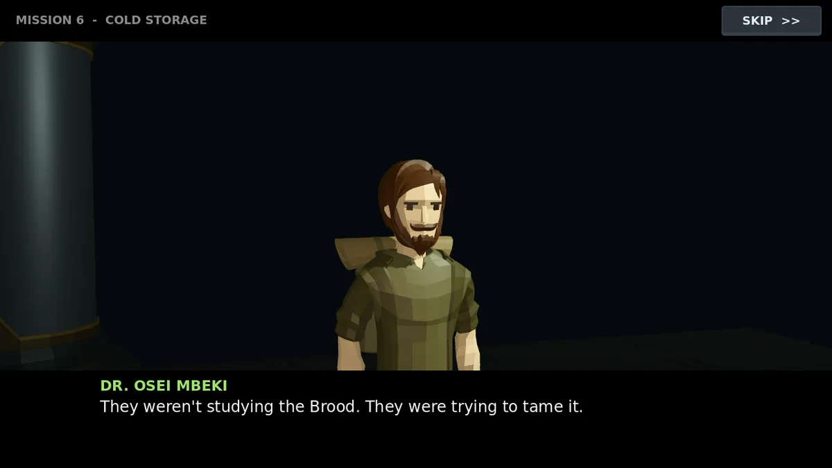 A voiced cutscene