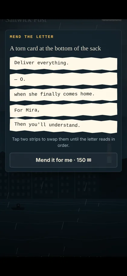 A mail-sorting puzzle